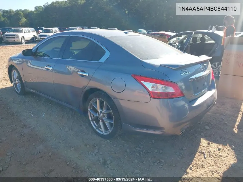 2011 Nissan Maxima 3.5 Sv VIN: 1N4AA5AP4BC844110 Lot: 40397530