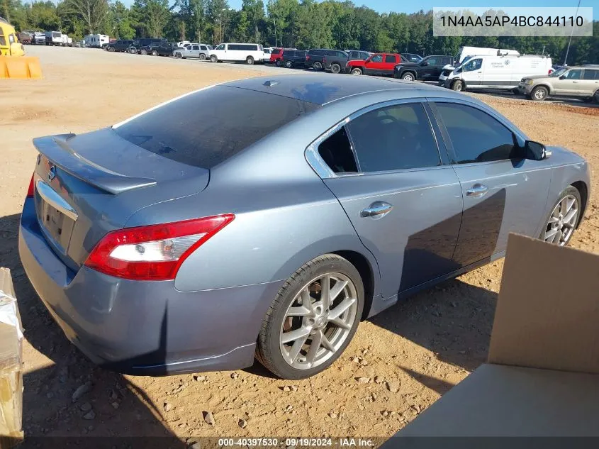 2011 Nissan Maxima 3.5 Sv VIN: 1N4AA5AP4BC844110 Lot: 40397530