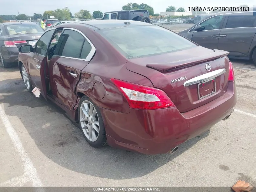 1N4AA5AP2BC805483 2011 Nissan Maxima 3.5 Sv