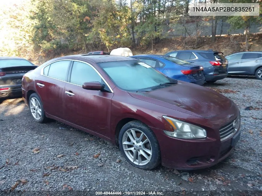 2011 Nissan Maxima S/Sv VIN: 1N4AA5AP2BC835261 Lot: 40444466