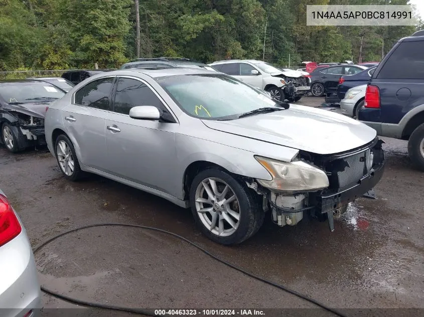 1N4AA5AP0BC814991 2011 Nissan Maxima S/Sv