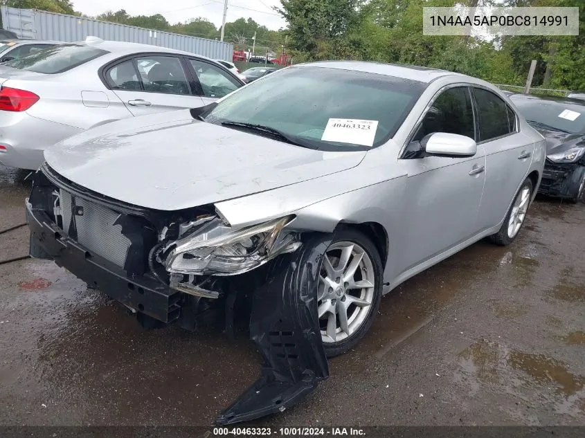 1N4AA5AP0BC814991 2011 Nissan Maxima S/Sv