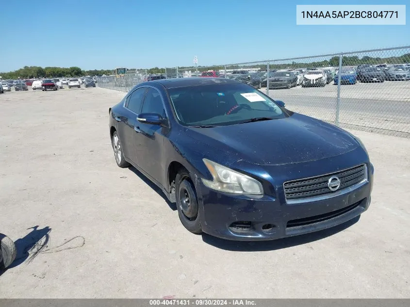 1N4AA5AP2BC804771 2011 Nissan Maxima 3.5 Sv