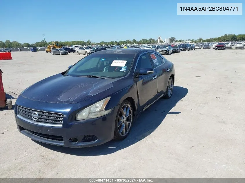 2011 Nissan Maxima 3.5 Sv VIN: 1N4AA5AP2BC804771 Lot: 40471431