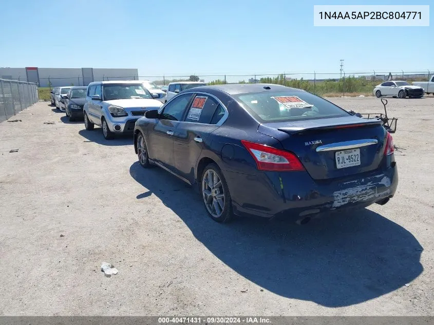 1N4AA5AP2BC804771 2011 Nissan Maxima 3.5 Sv