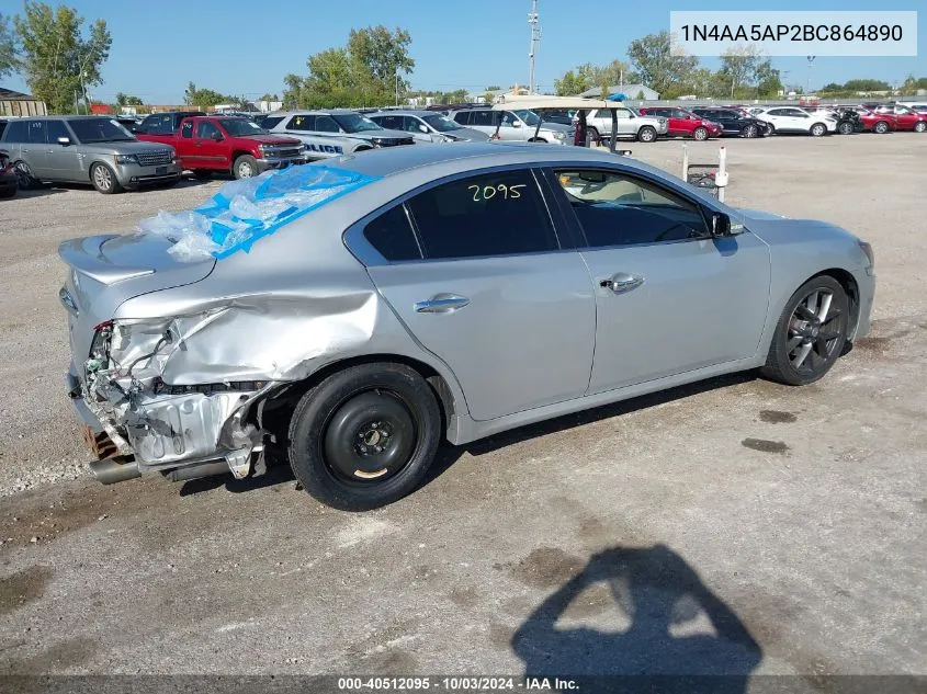 1N4AA5AP2BC864890 2011 Nissan Maxima 3.5 Sv