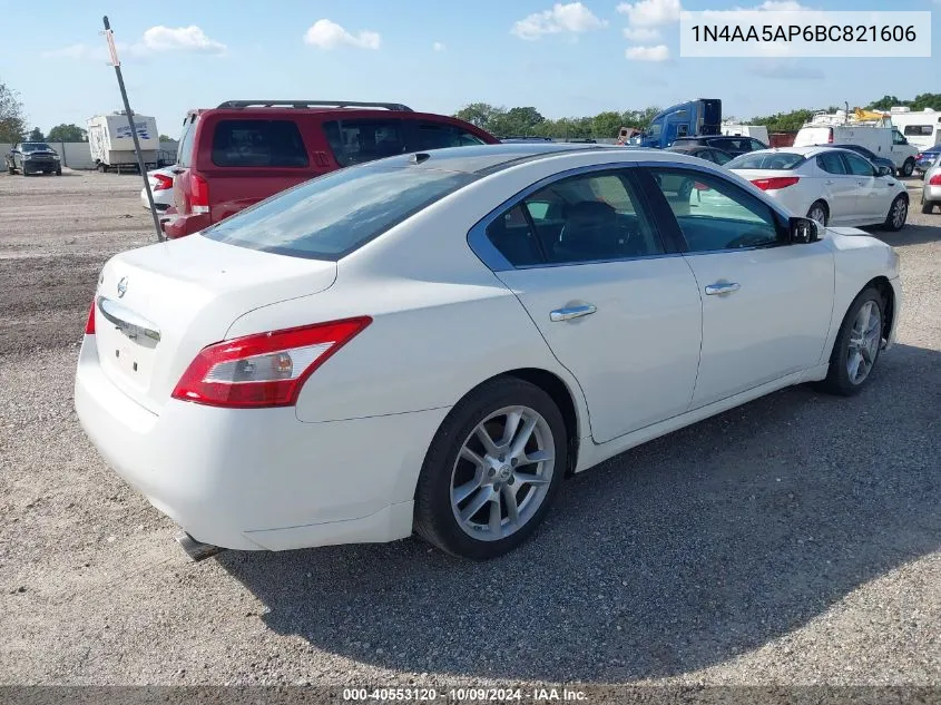 2011 Nissan Maxima 3.5 Sv VIN: 1N4AA5AP6BC821606 Lot: 40553120