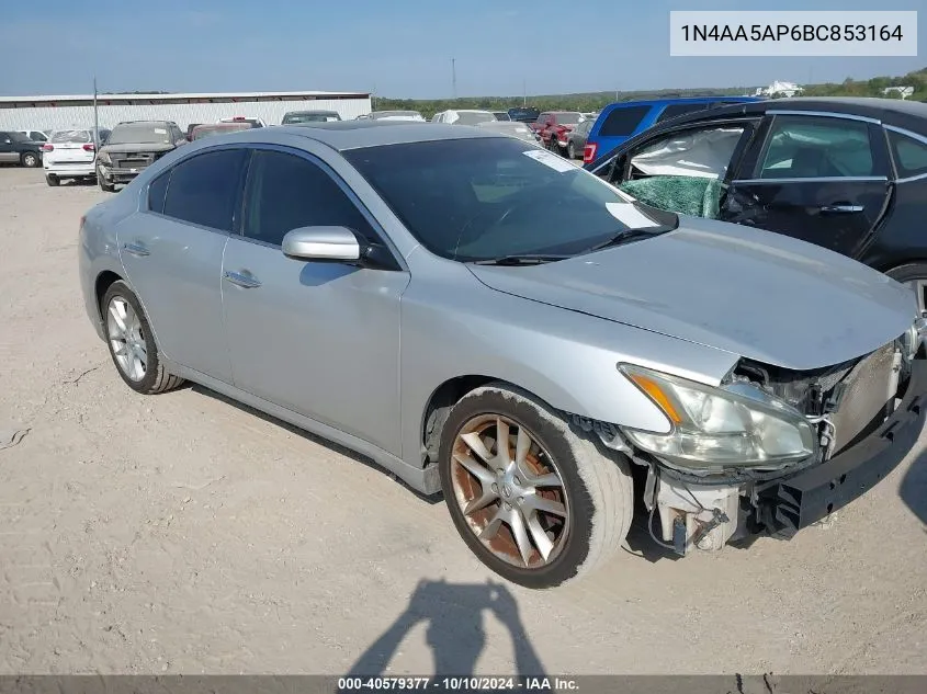 2011 Nissan Maxima 3.5 S VIN: 1N4AA5AP6BC853164 Lot: 40579377