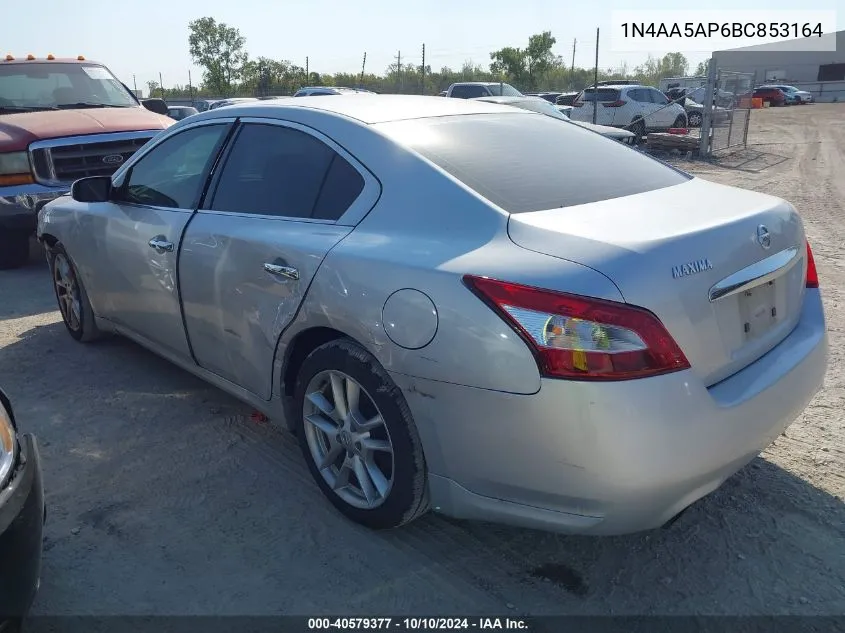 2011 Nissan Maxima 3.5 S VIN: 1N4AA5AP6BC853164 Lot: 40579377