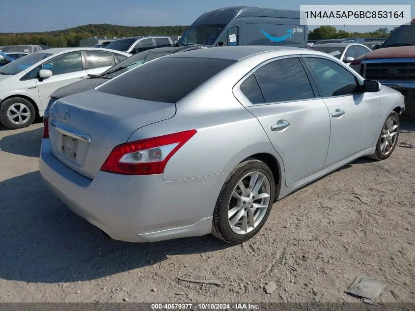 2011 Nissan Maxima 3.5 S VIN: 1N4AA5AP6BC853164 Lot: 40579377