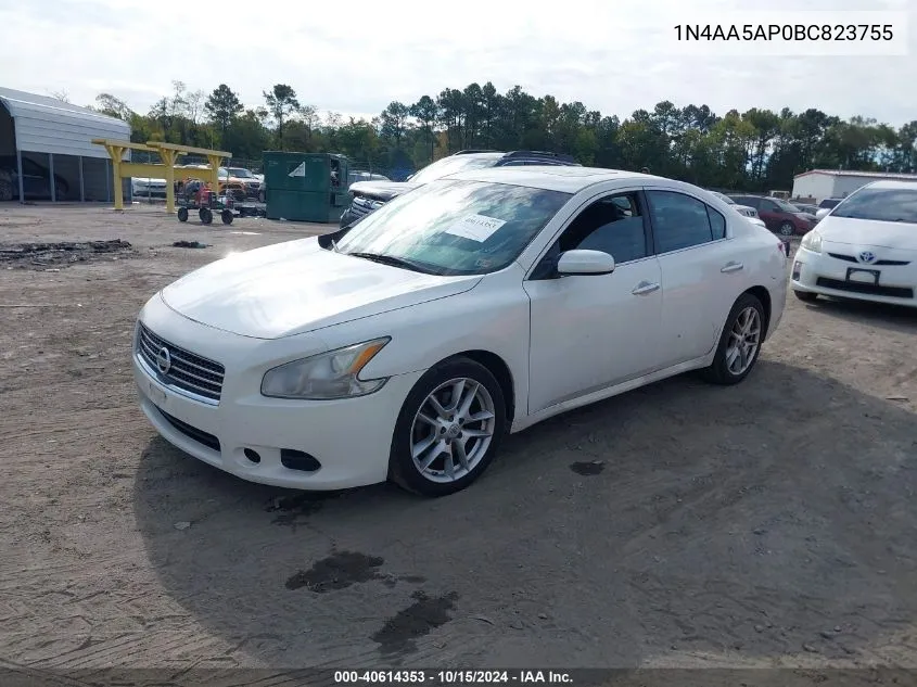 2011 Nissan Maxima 3.5 S VIN: 1N4AA5AP0BC823755 Lot: 40614353