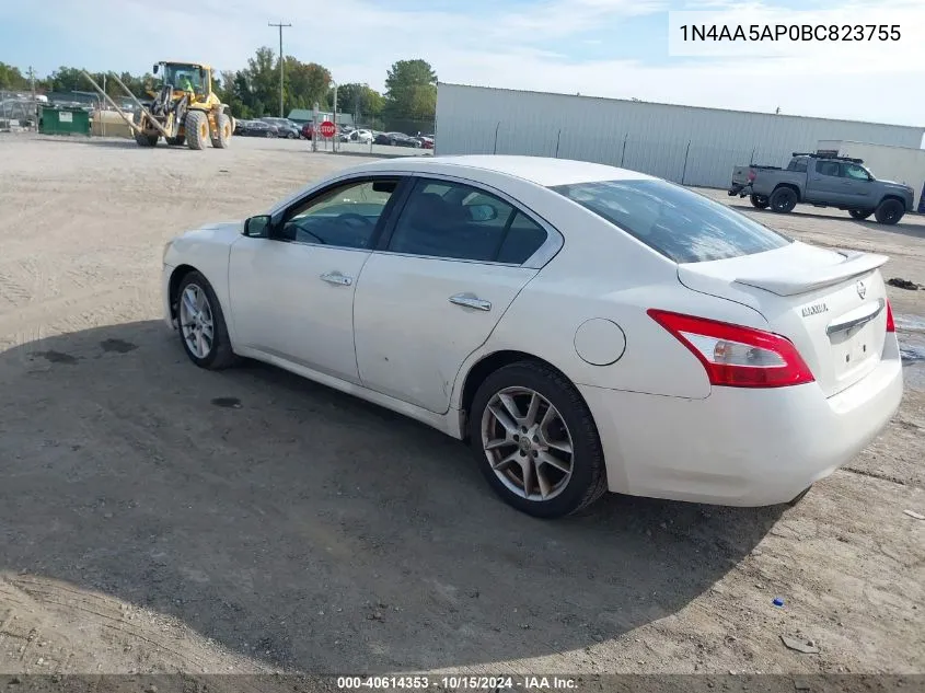 2011 Nissan Maxima 3.5 S VIN: 1N4AA5AP0BC823755 Lot: 40614353