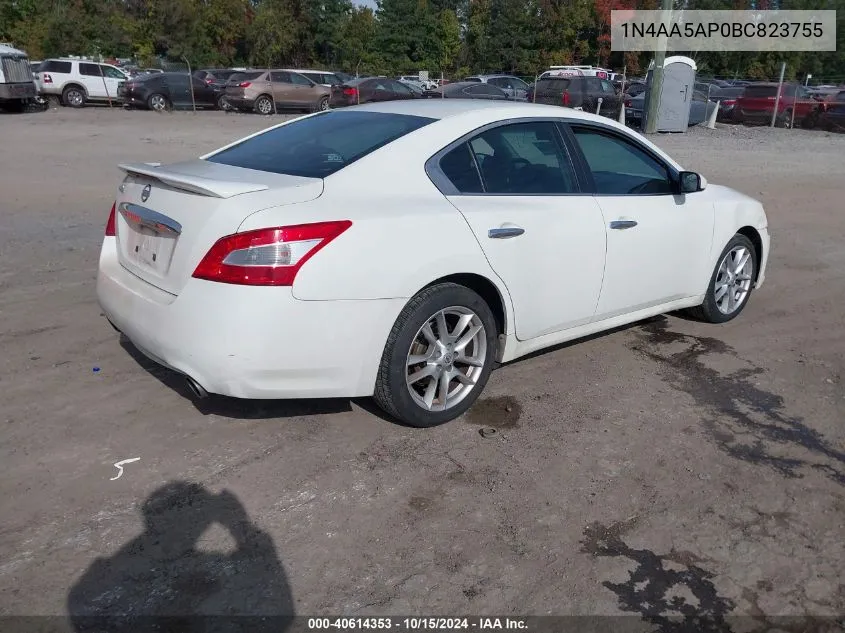 2011 Nissan Maxima 3.5 S VIN: 1N4AA5AP0BC823755 Lot: 40614353