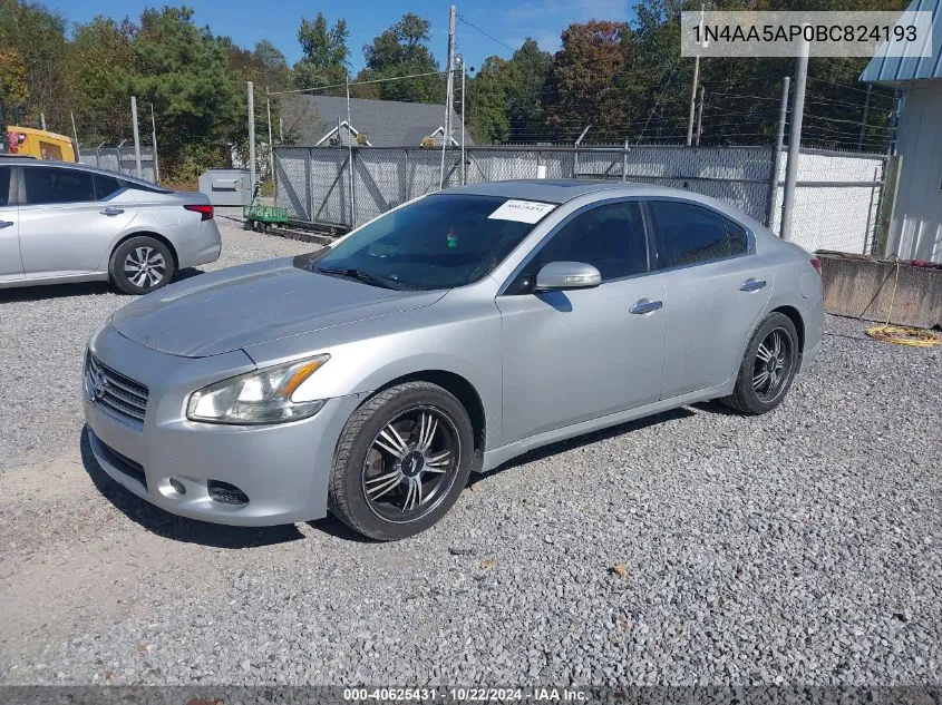 2011 Nissan Maxima 3.5 Sv VIN: 1N4AA5AP0BC824193 Lot: 40625431