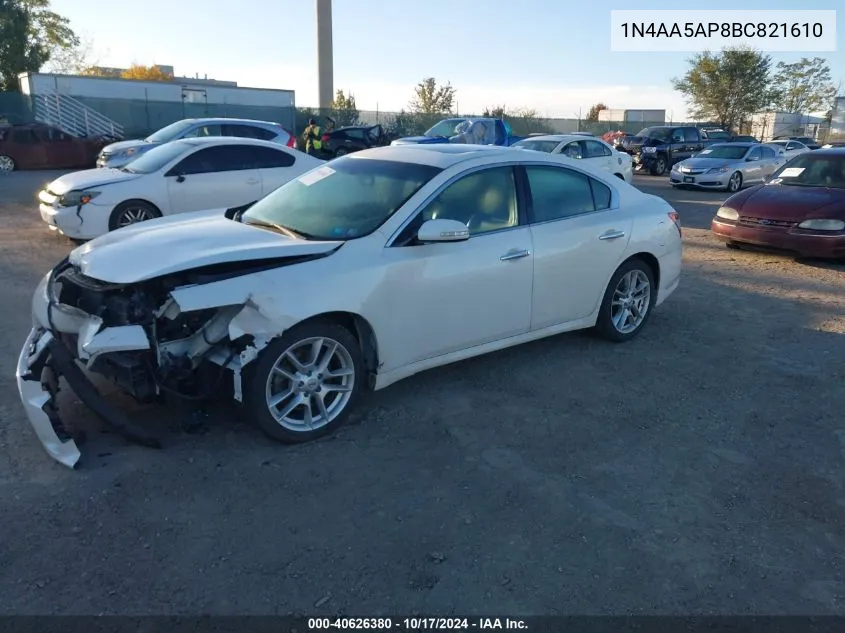 1N4AA5AP8BC821610 2011 Nissan Maxima 3.5 Sv