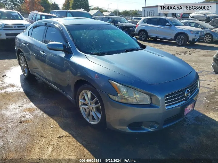 2011 Nissan Maxima 3.5 S VIN: 1N4AA5AP8BC860021 Lot: 40628851