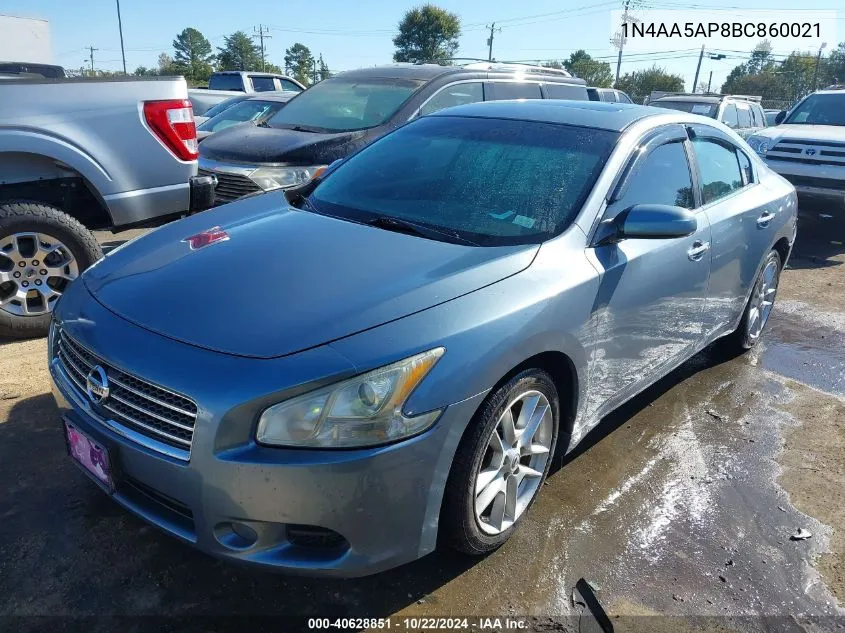 2011 Nissan Maxima 3.5 S VIN: 1N4AA5AP8BC860021 Lot: 40628851