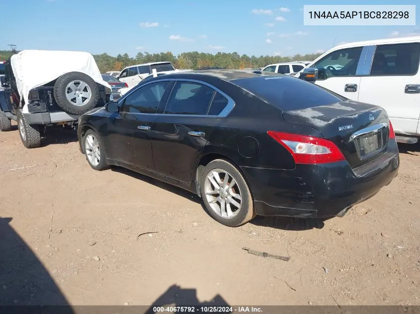 2011 Nissan Maxima 3.5 Sv VIN: 1N4AA5AP1BC828298 Lot: 40675792