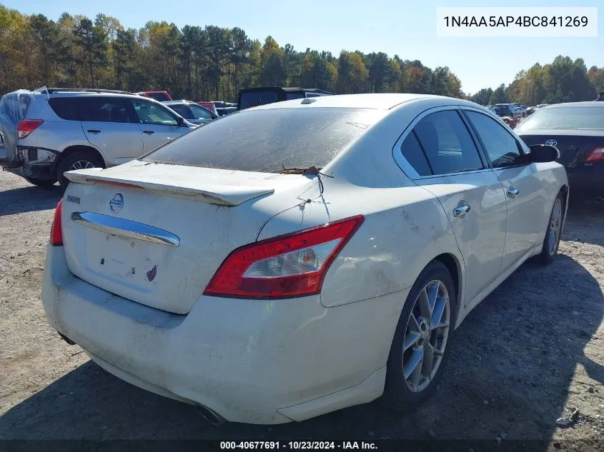 2011 Nissan Maxima 3.5 Sv VIN: 1N4AA5AP4BC841269 Lot: 40677691