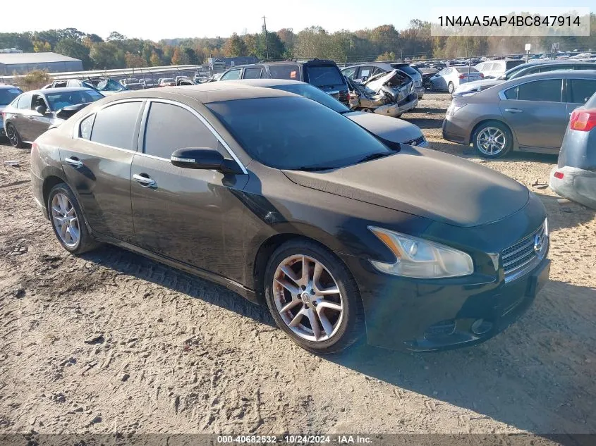 2011 Nissan Maxima 3.5 Sv VIN: 1N4AA5AP4BC847914 Lot: 40682532