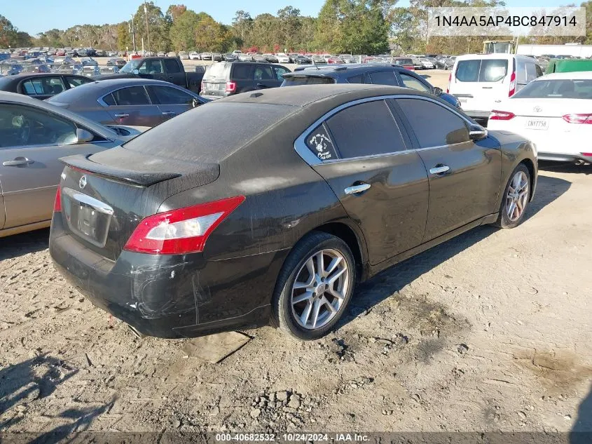 2011 Nissan Maxima 3.5 Sv VIN: 1N4AA5AP4BC847914 Lot: 40682532