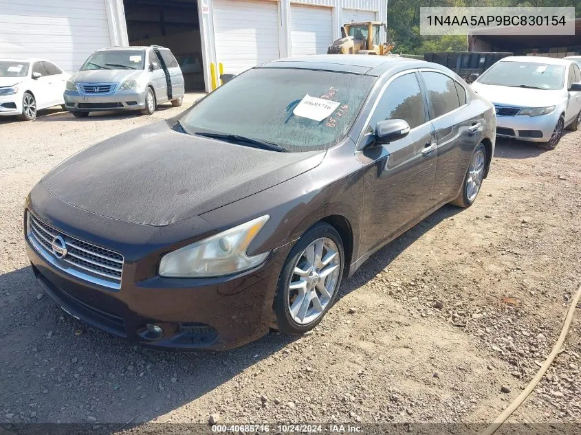 2011 Nissan Maxima 3.5 Sv VIN: 1N4AA5AP9BC830154 Lot: 40685716