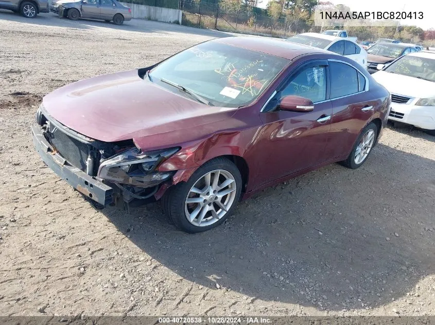 1N4AA5AP1BC820413 2011 Nissan Maxima 3.5 Sv