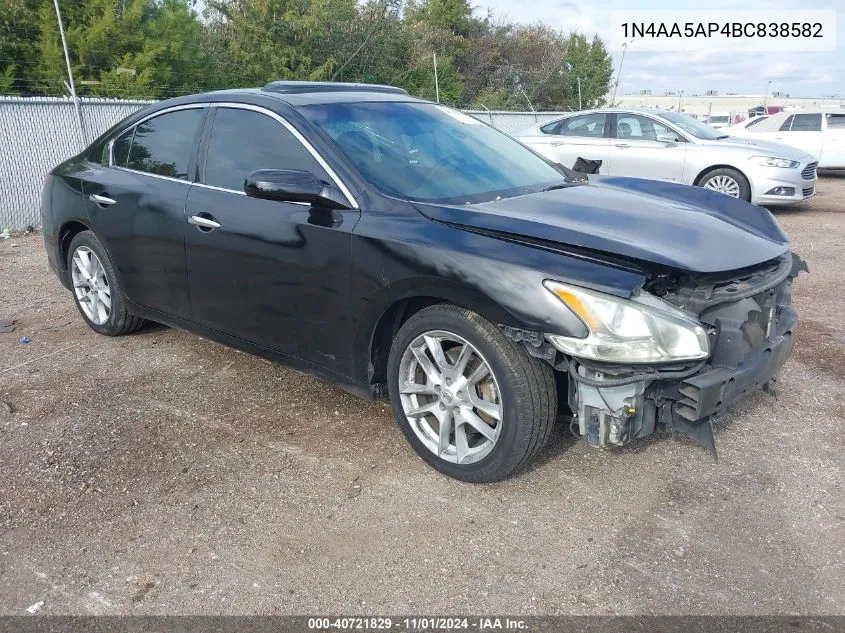 2011 Nissan Maxima 3.5 S VIN: 1N4AA5AP4BC838582 Lot: 40721829