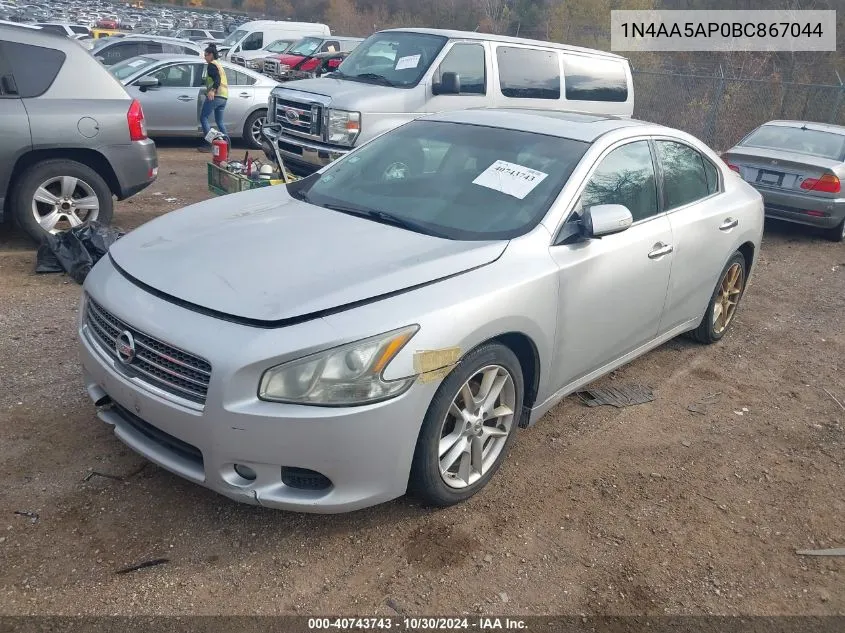 2011 Nissan Maxima 3.5 Sv VIN: 1N4AA5AP0BC867044 Lot: 40743743