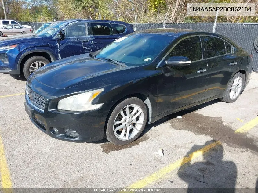 2011 Nissan Maxima 3.5 Sv VIN: 1N4AA5AP2BC862184 Lot: 40756755