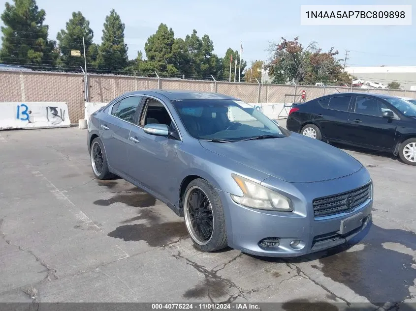 2011 Nissan Maxima 3.5 Sv VIN: 1N4AA5AP7BC809898 Lot: 40775224