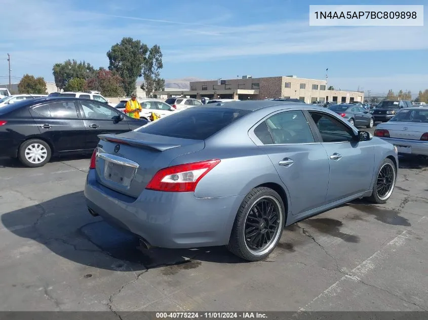 2011 Nissan Maxima 3.5 Sv VIN: 1N4AA5AP7BC809898 Lot: 40775224