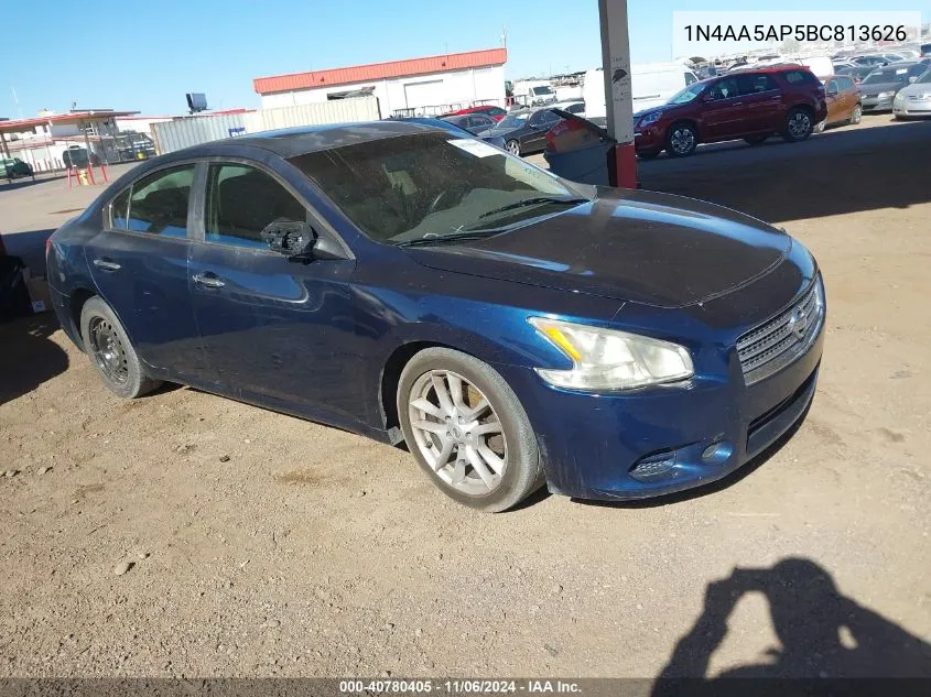 2011 Nissan Maxima 3.5 S VIN: 1N4AA5AP5BC813626 Lot: 40780405