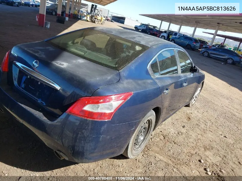 2011 Nissan Maxima 3.5 S VIN: 1N4AA5AP5BC813626 Lot: 40780405