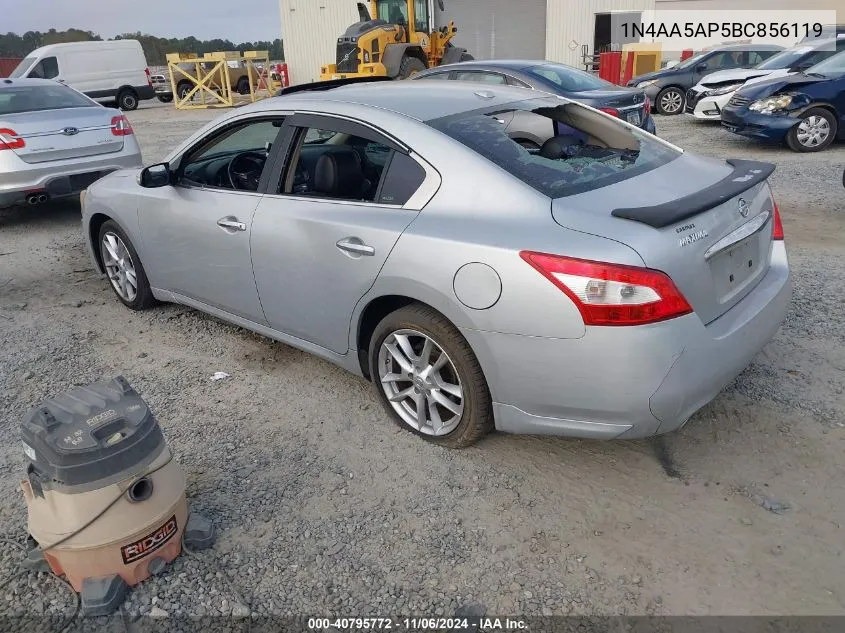 2011 Nissan Maxima 3.5 Sv VIN: 1N4AA5AP5BC856119 Lot: 40795772