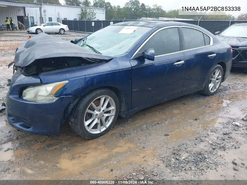 2011 Nissan Maxima 3.5 S VIN: 1N4AA5AP2BC853338 Lot: 40806220