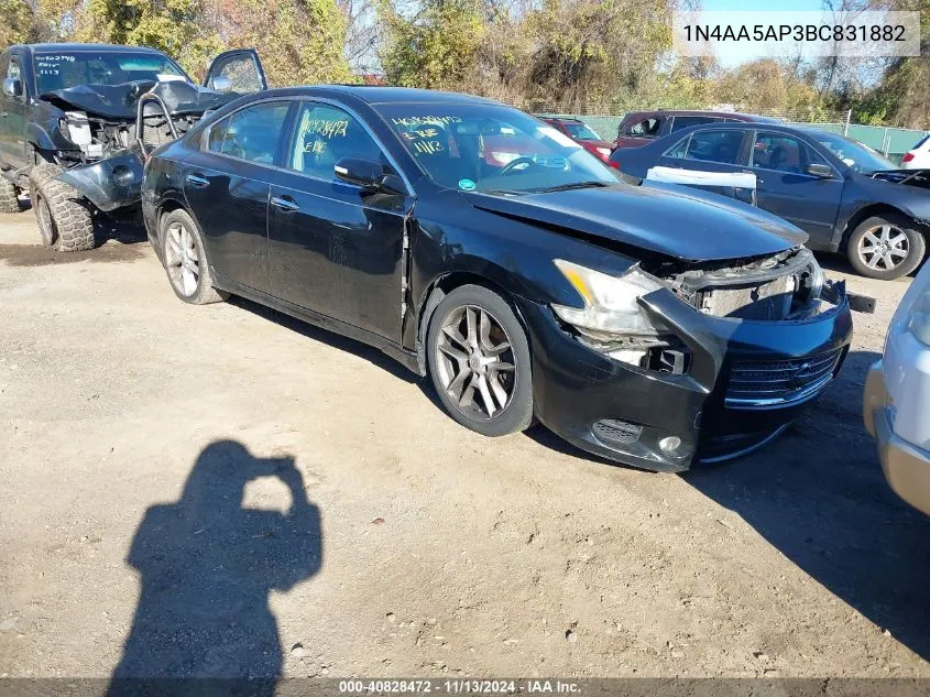 2011 Nissan Maxima 3.5 Sv VIN: 1N4AA5AP3BC831882 Lot: 40828472