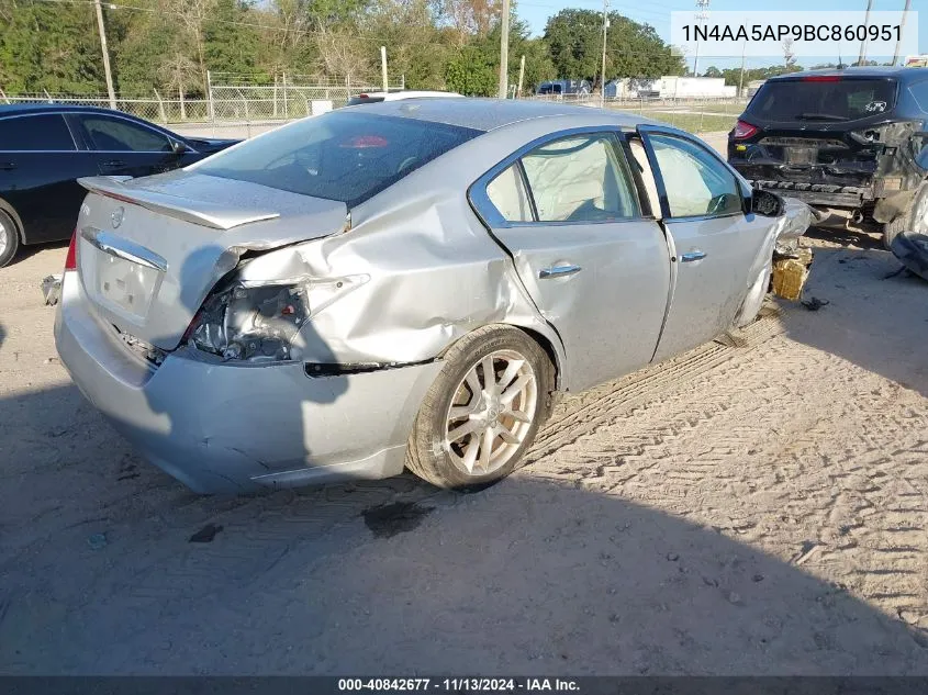 2011 Nissan Maxima 3.5 Sv VIN: 1N4AA5AP9BC860951 Lot: 40842677