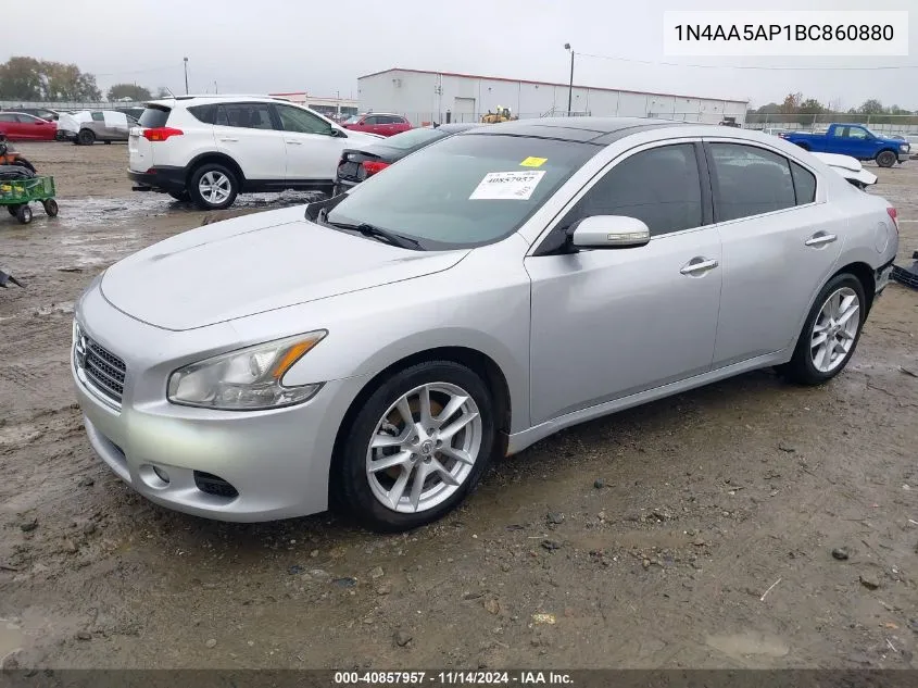 2011 Nissan Maxima 3.5 Sv VIN: 1N4AA5AP1BC860880 Lot: 40857957