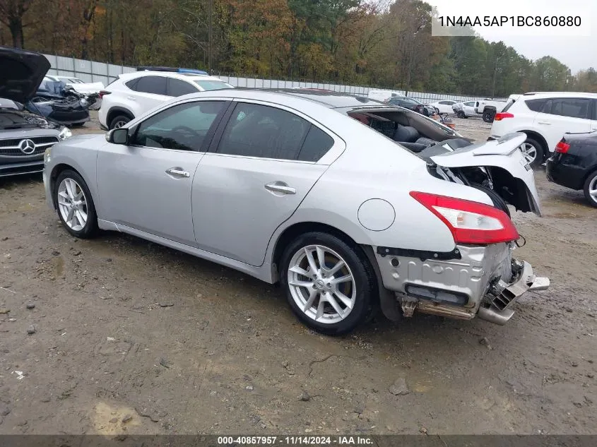 2011 Nissan Maxima 3.5 Sv VIN: 1N4AA5AP1BC860880 Lot: 40857957