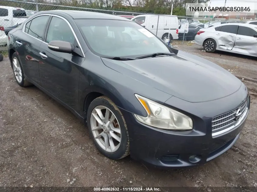 1N4AA5AP6BC850846 2011 Nissan Maxima 3.5 Sv