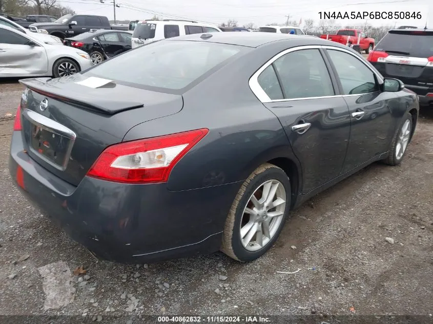 1N4AA5AP6BC850846 2011 Nissan Maxima 3.5 Sv