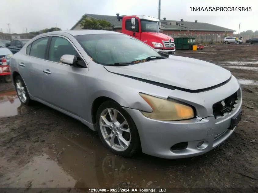 2012 Nissan Maxima S/Sv VIN: 1N4AA5AP8CC849845 Lot: 12108408