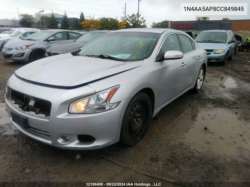 2012 Nissan Maxima S/Sv VIN: 1N4AA5AP8CC849845 Lot: 12108408