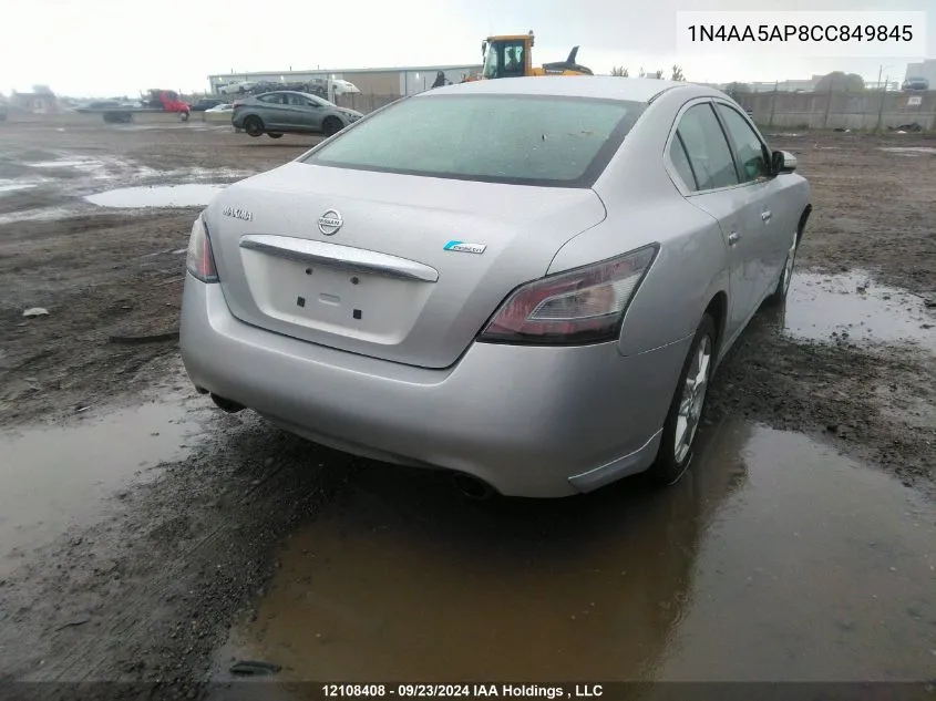 2012 Nissan Maxima S/Sv VIN: 1N4AA5AP8CC849845 Lot: 12108408