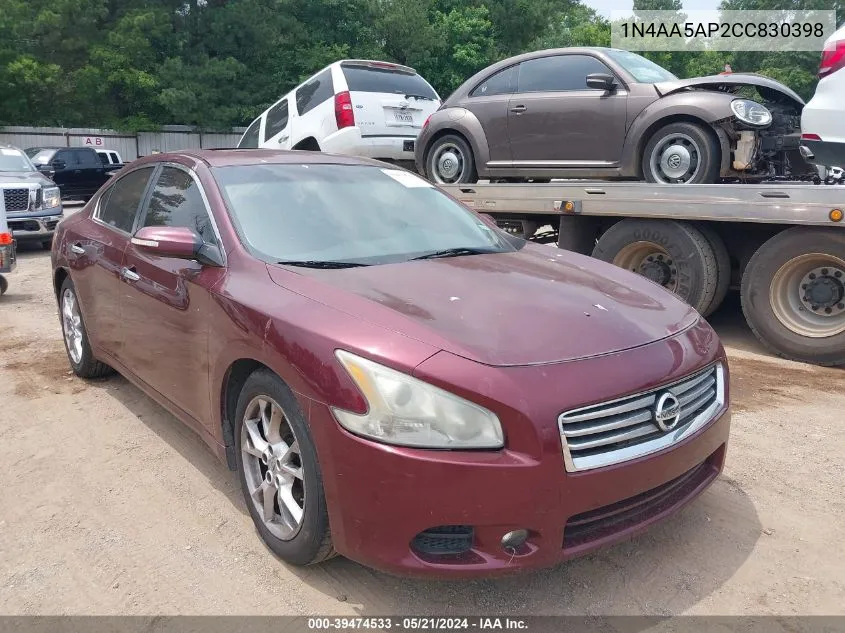 1N4AA5AP2CC830398 2012 Nissan Maxima 3.5 Sv