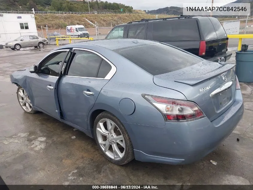 2012 Nissan Maxima 3.5 Sv VIN: 1N4AA5AP7CC842546 Lot: 39676941