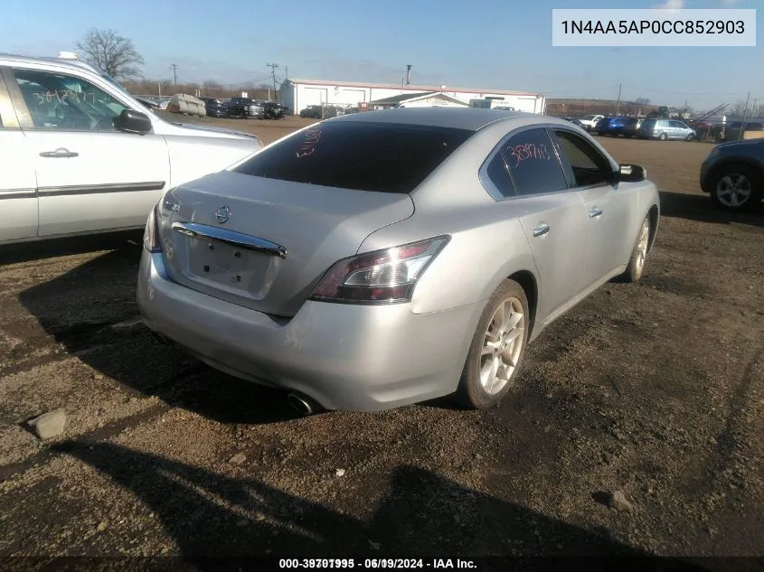 2012 Nissan Maxima 3.5 S VIN: 1N4AA5AP0CC852903 Lot: 39701995