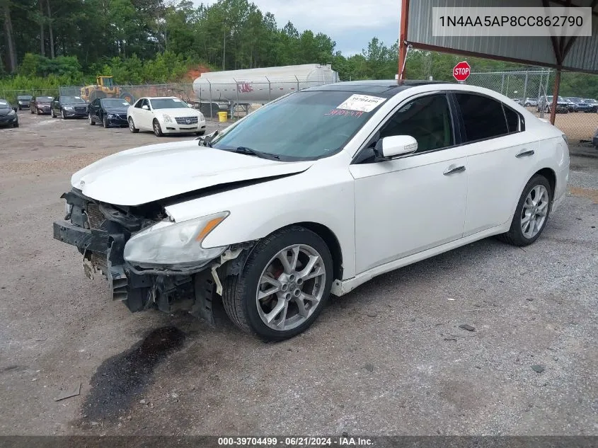 2012 Nissan Maxima 3.5 Sv VIN: 1N4AA5AP8CC862790 Lot: 39704499