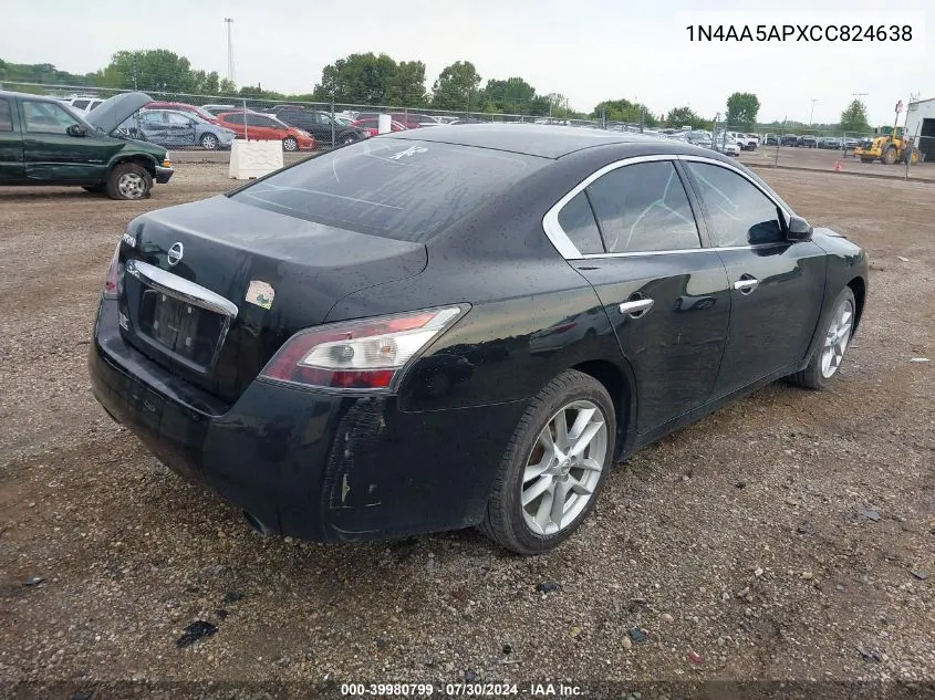 2012 Nissan Maxima 3.5 S VIN: 1N4AA5APXCC824638 Lot: 39980799